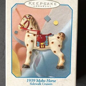 Vintage 1998 Hallmark Keepsake Ornament “Sidewalk Cruisers” 1939 Mobo Horse